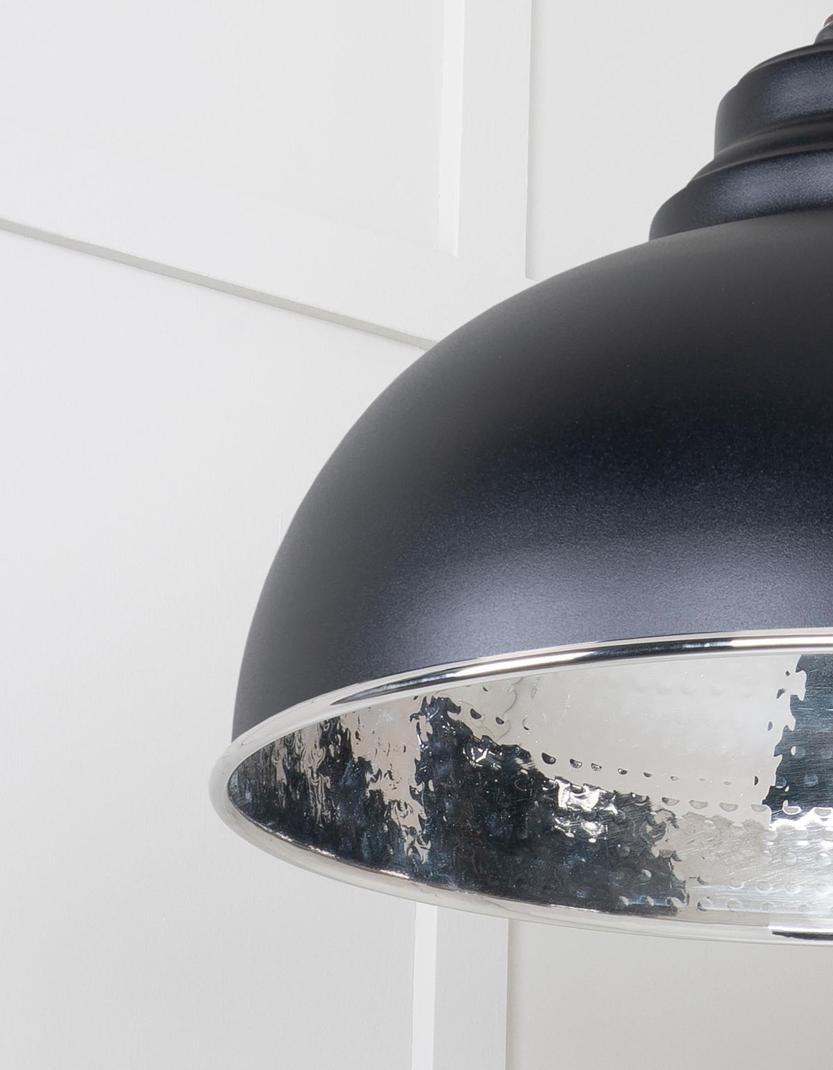 Hammered Nickel Harborne Pendant by From The Anvil