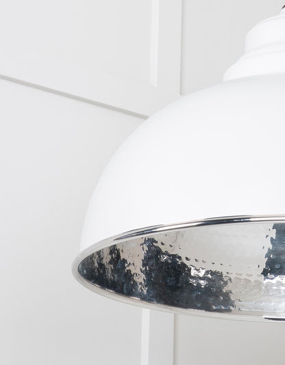 Hammered Nickel Harborne Pendant by From The Anvil
