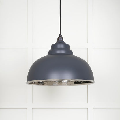 Hammered Nickel Harborne Pendant by From The Anvil