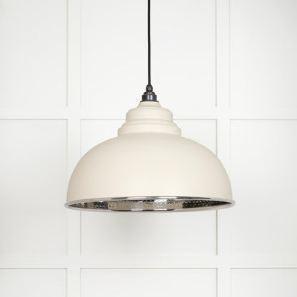 Hammered Nickel Harborne Pendant by From The Anvil