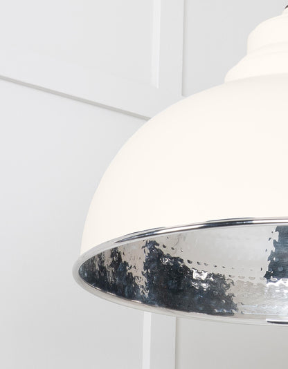 Hammered Nickel Harborne Pendant by From The Anvil