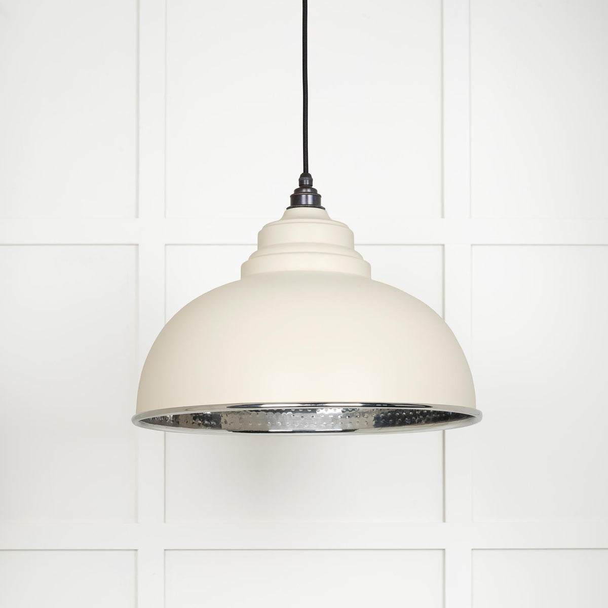 From The Anvil's Hammered Nickel Hammered Nickel Harborne Pendant