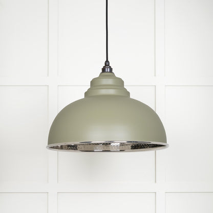 Hammered Nickel Harborne Pendant by From The Anvil