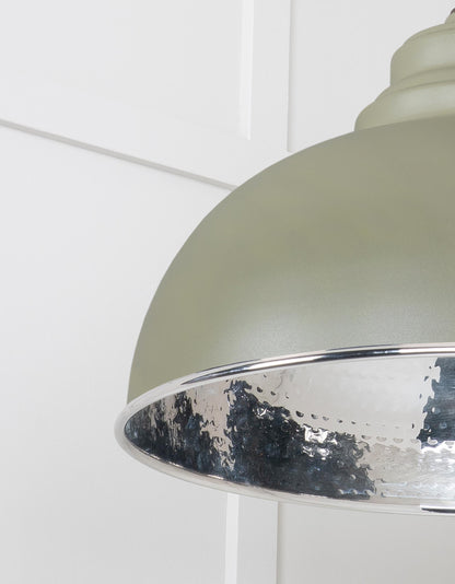 Hammered Nickel Harborne Pendant by From The Anvil