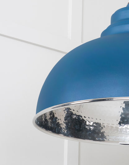 Hammered Nickel Harborne Pendant by From The Anvil