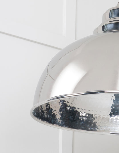 Hammered Nickel Harborne Pendant by From The Anvil