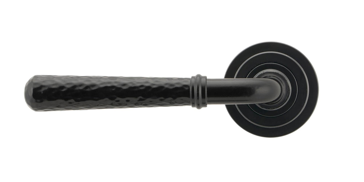 Hammered Newbury Lever on Rose Set (Sprung) by From The Anvil