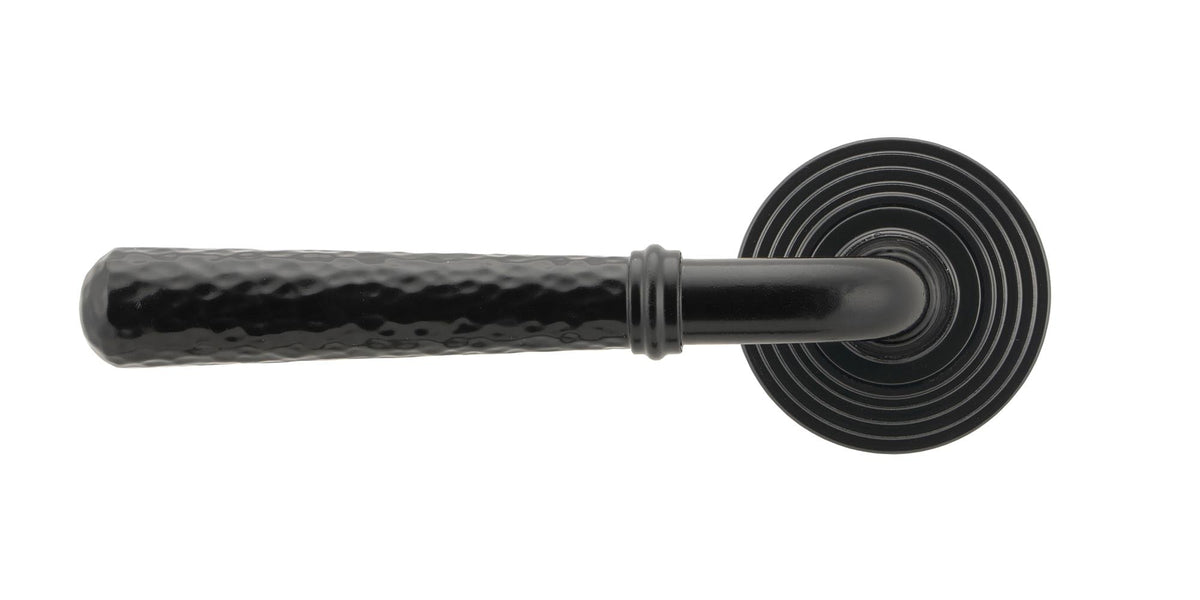 Hammered Newbury Lever on Rose Set (Sprung) by From The Anvil