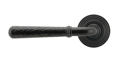 Hammered Newbury Lever on Rose Set (Sprung) by From The Anvil