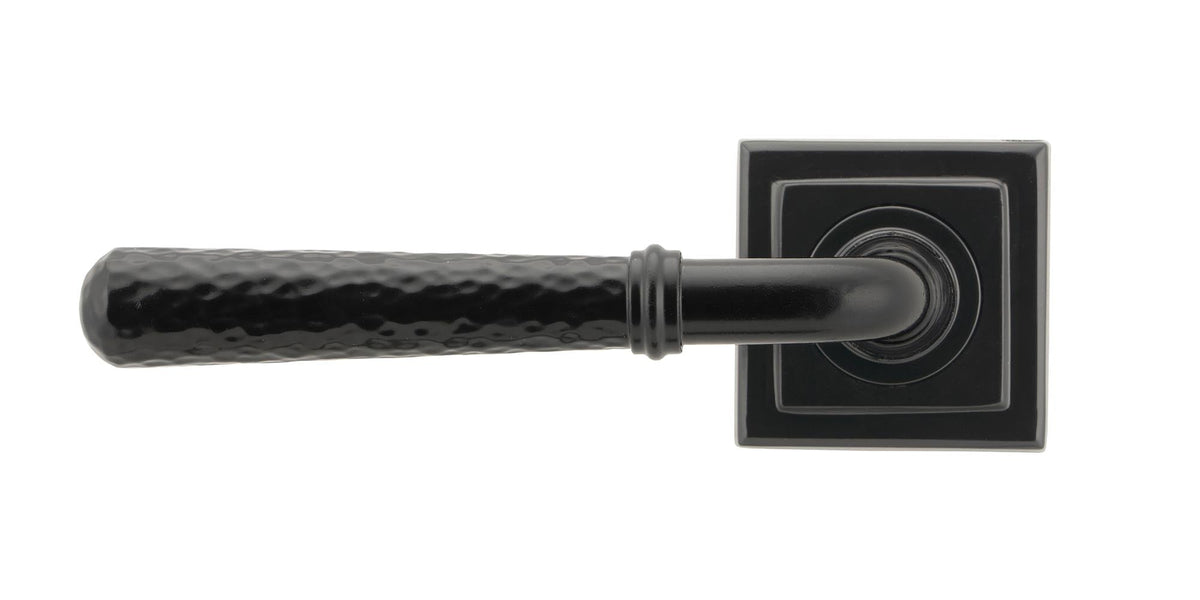 Hammered Newbury Lever on Rose Set (Sprung) by From The Anvil
