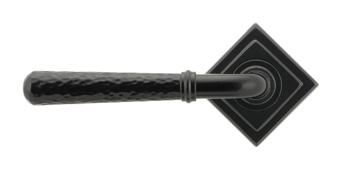 Hammered Newbury Lever on Rose Set (Sprung) by From The Anvil
