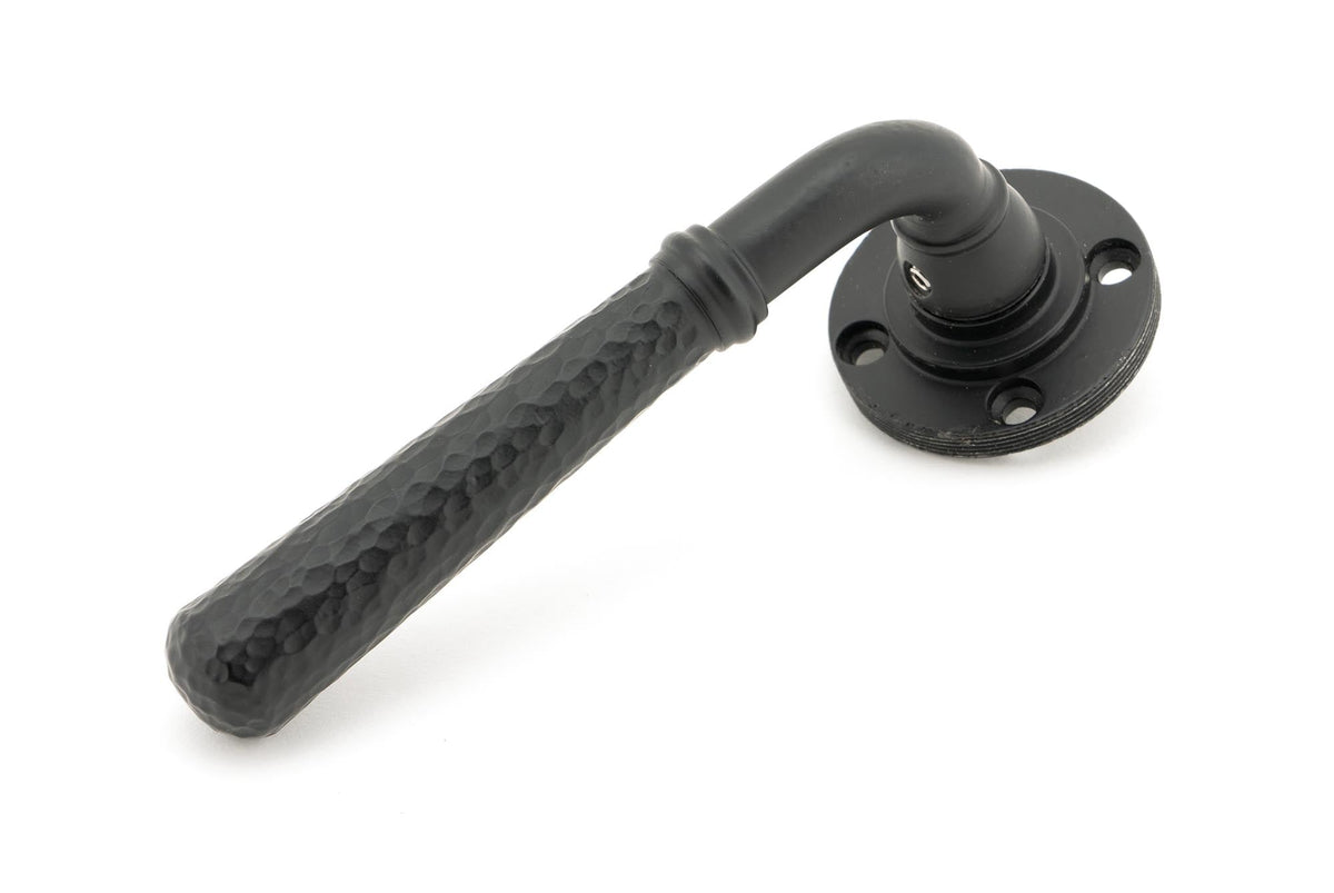 Hammered Newbury Lever on Rose Set (Sprung) by From The Anvil