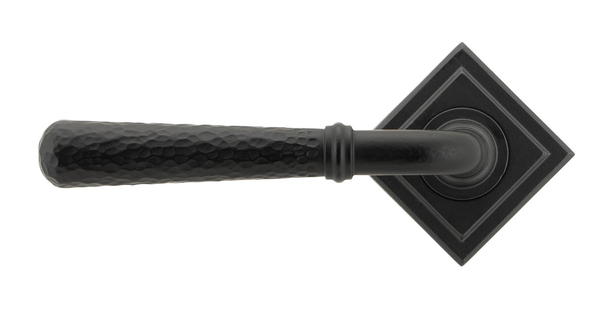 Hammered Newbury Lever on Rose Set (Sprung) by From The Anvil