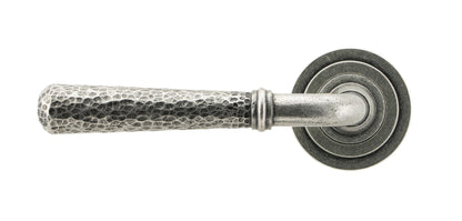 Hammered Newbury Lever on Rose Set (Sprung) by From The Anvil