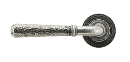 Hammered Newbury Lever on Rose Set (Sprung) by From The Anvil