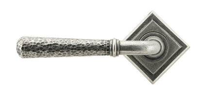 Hammered Newbury Lever on Rose Set (Sprung) by From The Anvil
