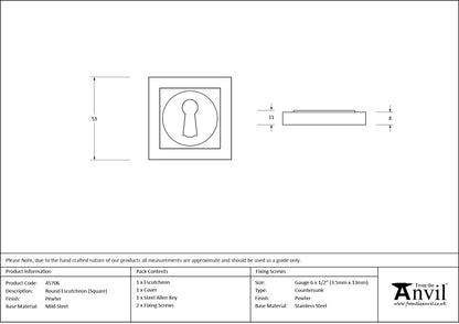 Round Escutcheon by From The Anvil