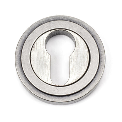 From The Anvil's Pewter Patina Round Euro Escutcheon