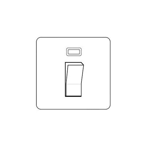 Elite Flat Plate Range Satin Nickel Switches & Sockets, T05 - 45A DP Cooker Switch with Neon (single plate) by Heritage Brass By M-Marcus