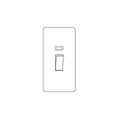 Richmond Elite Range Satin Nickel Switches & Sockets, LP5 - 45A DP Cooker Switch with Neon (tall plate) by Heritage Brass By M-Marcus