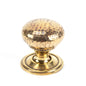 From The Anvil's Aged Brass Hammered Mushroom Cabinet Knob