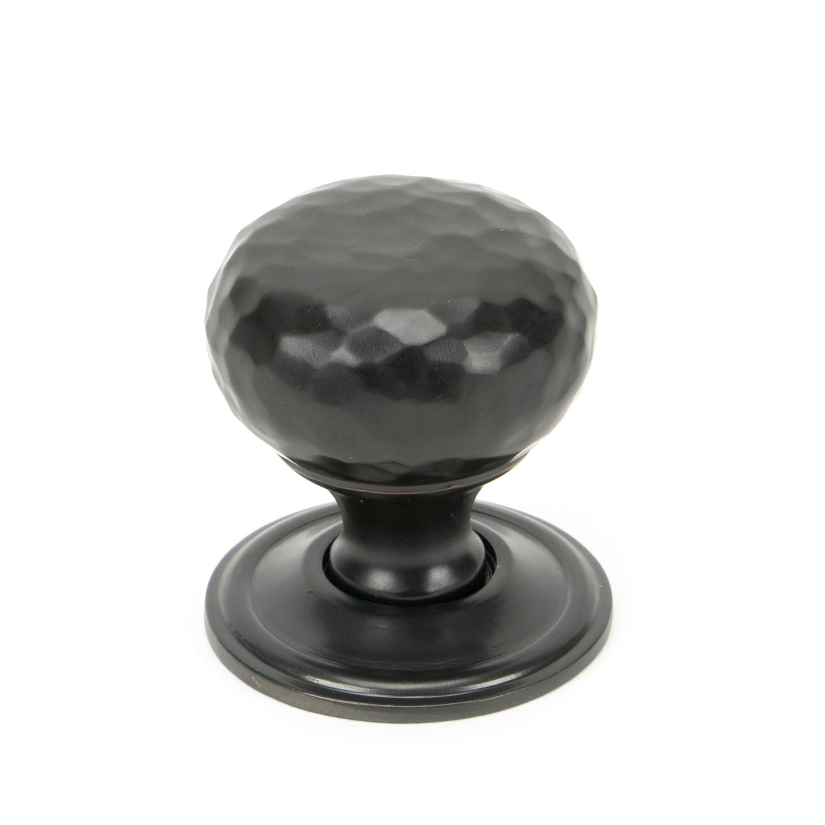 From The Anvil's Aged Bronze Hammered Mushroom Cabinet Knob