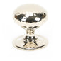 From The Anvil's Polished Nickel Hammered Mushroom Cabinet Knob