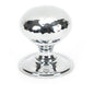 From The Anvil's Polished Chrome Hammered Mushroom Cabinet Knob
