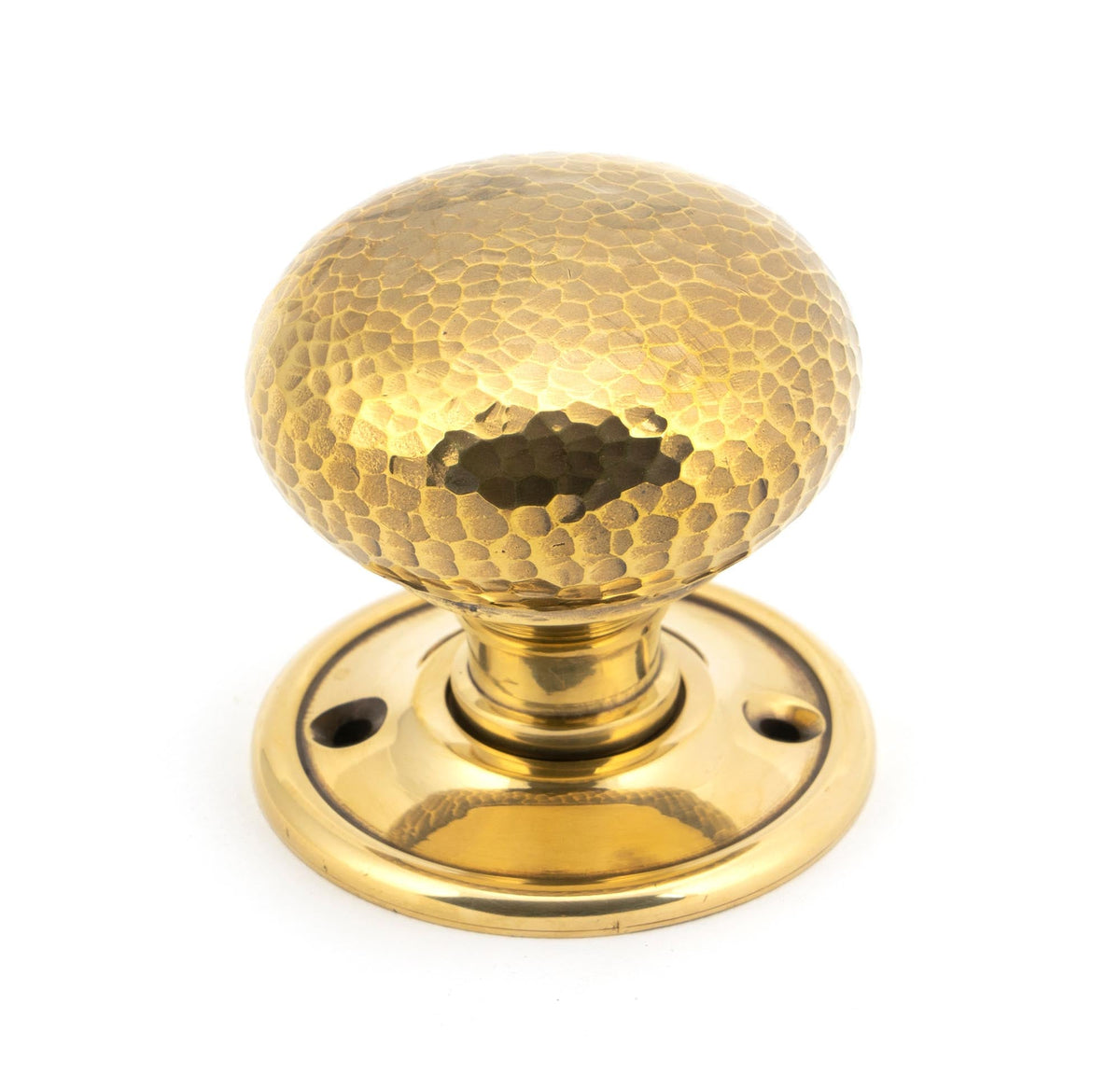 Hammered Mushroom Mortice/Rim Knob Set by From The Anvil