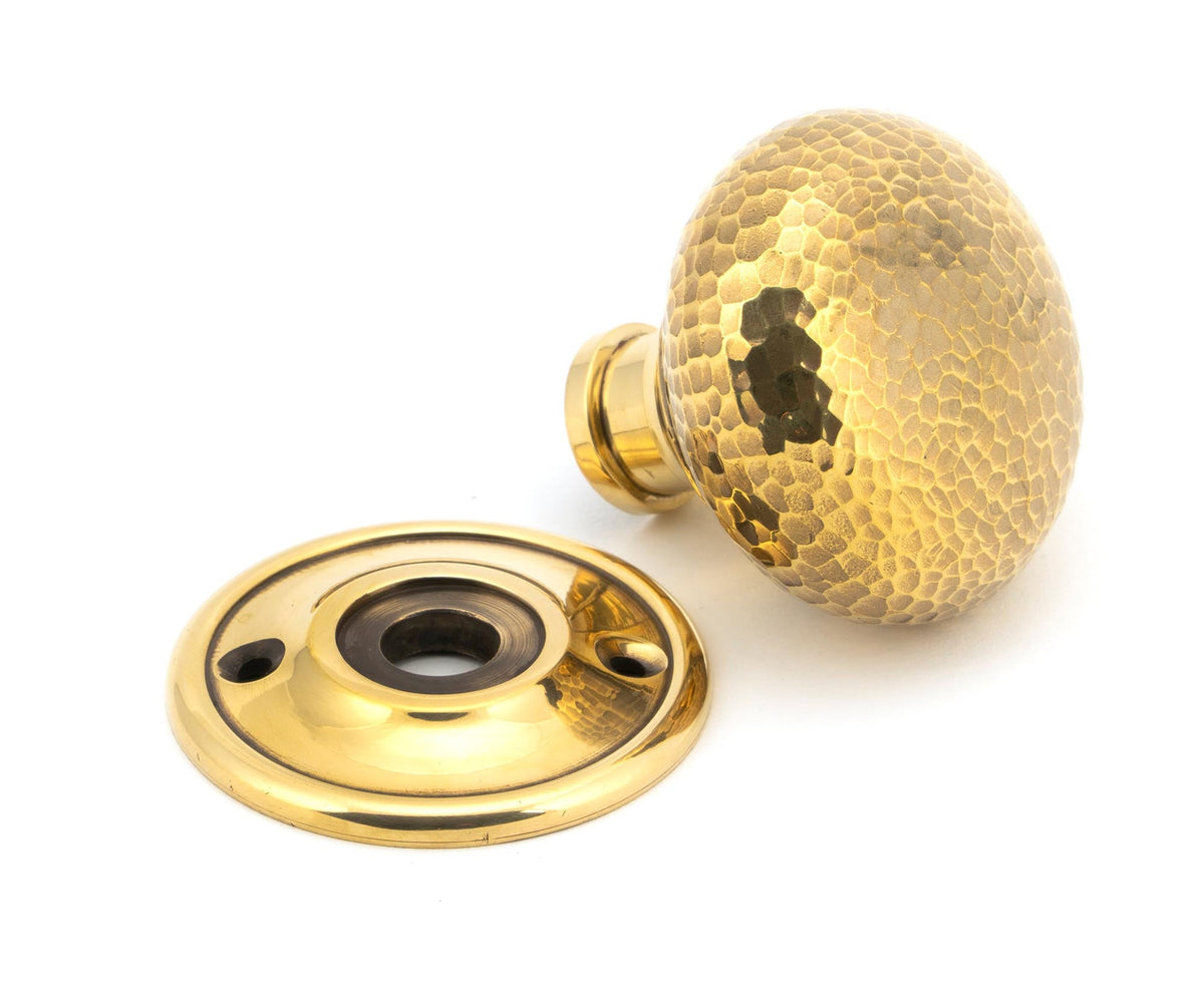 Hammered Mushroom Mortice/Rim Knob Set by From The Anvil