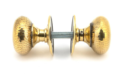 Hammered Mushroom Mortice/Rim Knob Set by From The Anvil