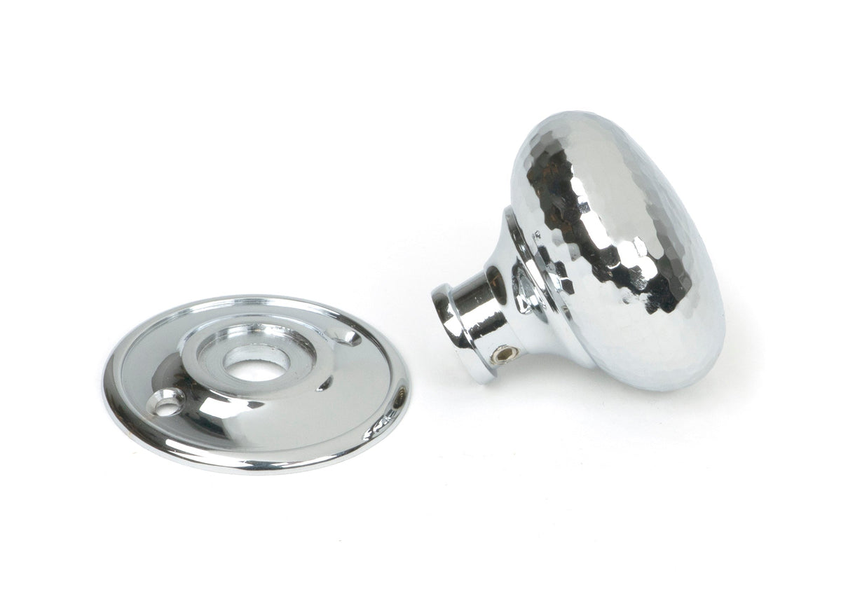 Hammered Mushroom Mortice/Rim Knob Set by From The Anvil