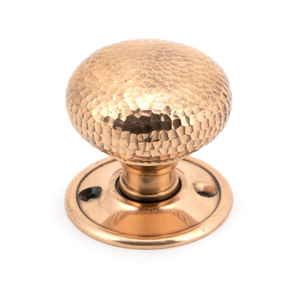 Hammered Mushroom Mortice/Rim Knob Set by From The Anvil