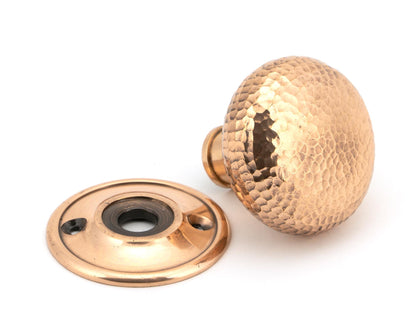 Hammered Mushroom Mortice/Rim Knob Set by From The Anvil