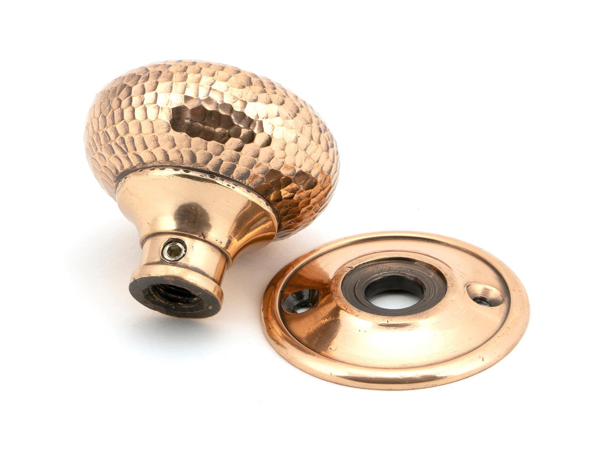 Hammered Mushroom Mortice/Rim Knob Set by From The Anvil