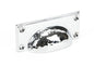 From The Anvil's Polished Chrome Hammered Art Deco Drawer Pull