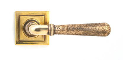 Hammered Newbury Lever on Rose Set (Sprung) by From The Anvil