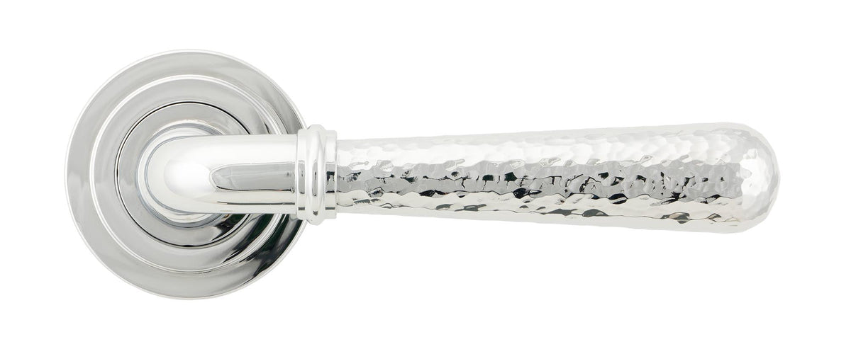 Hammered Newbury Lever on Rose Set (Sprung) by From The Anvil