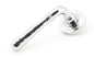 From The Anvil's Polished Chrome Hammered Newbury Lever on Rose Set (Sprung)