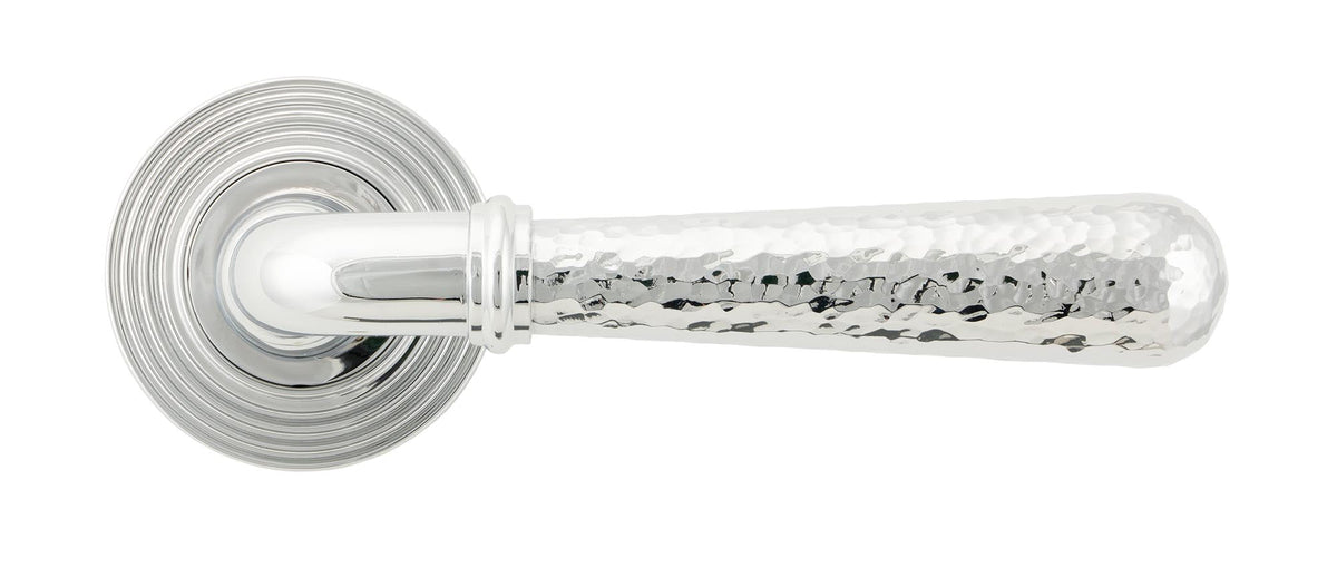 Hammered Newbury Lever on Rose Set (Sprung) by From The Anvil