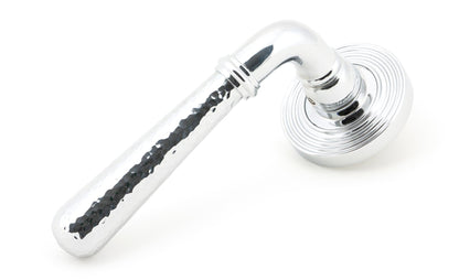 From The Anvil's Polished Chrome Hammered Newbury Lever on Rose Set (Sprung)