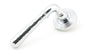 From The Anvil's Polished Chrome Hammered Newbury Lever on Rose Set (Sprung)