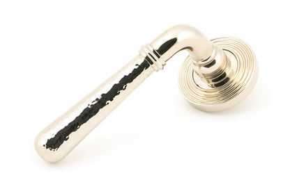 From The Anvil's Polished Nickel Hammered Newbury Lever on Rose Set (Sprung)