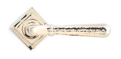 Hammered Newbury Lever on Rose Set (Sprung) by From The Anvil