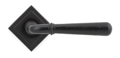Hammered Newbury Lever on Rose Set (Sprung) by From The Anvil
