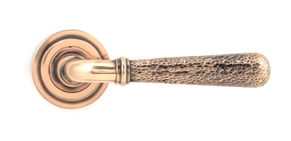 Hammered Newbury Lever on Rose Set (Sprung) by From The Anvil