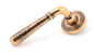 From The Anvil's Polished Bronze Hammered Newbury Lever on Rose Set (Sprung)