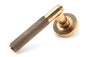 From The Anvil's Polished Bronze Brompton Lever on Rose Set (Sprung)