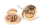 From The Anvil's Polished Bronze Round Thumbturn Set