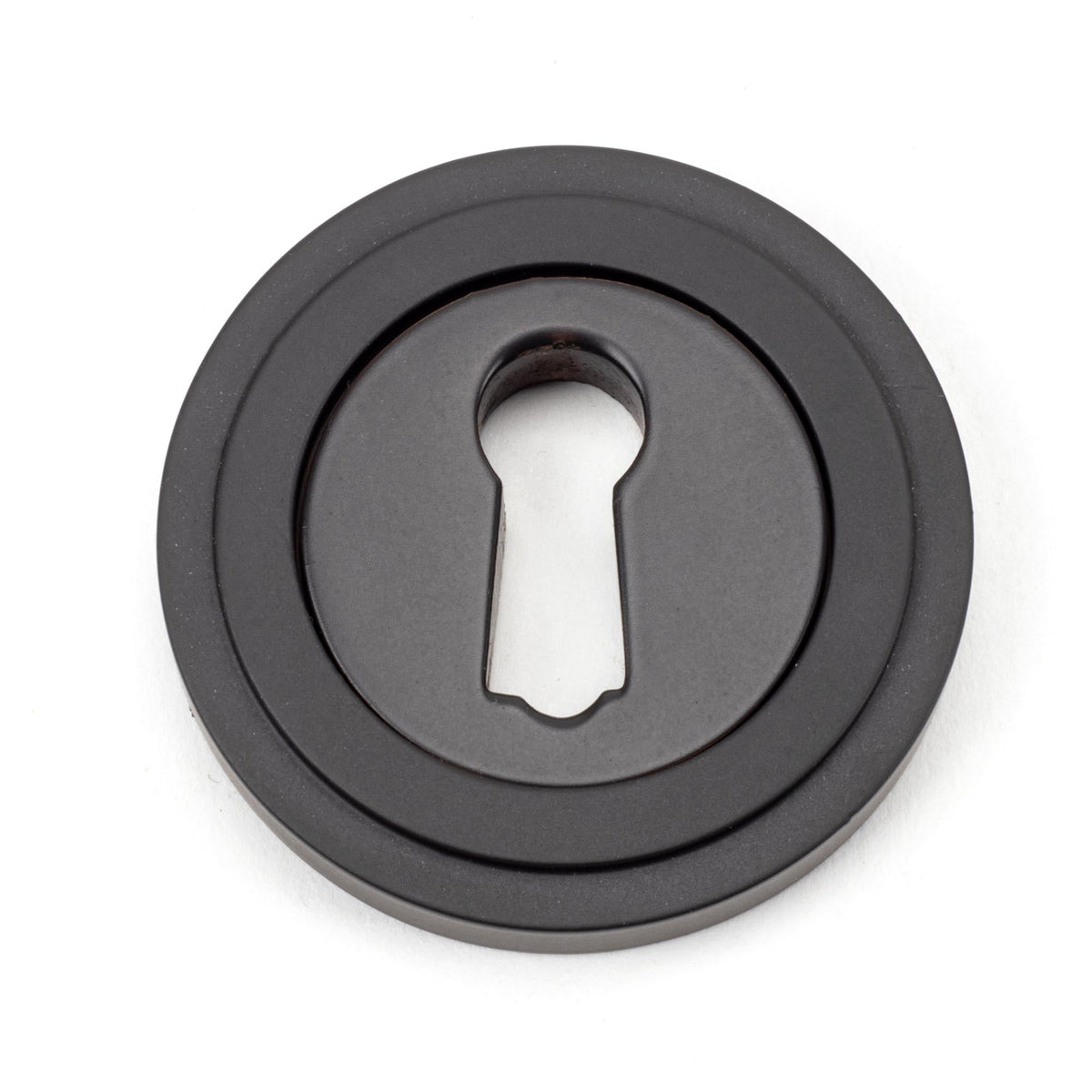 From The Anvil's Aged Bronze Round Escutcheon